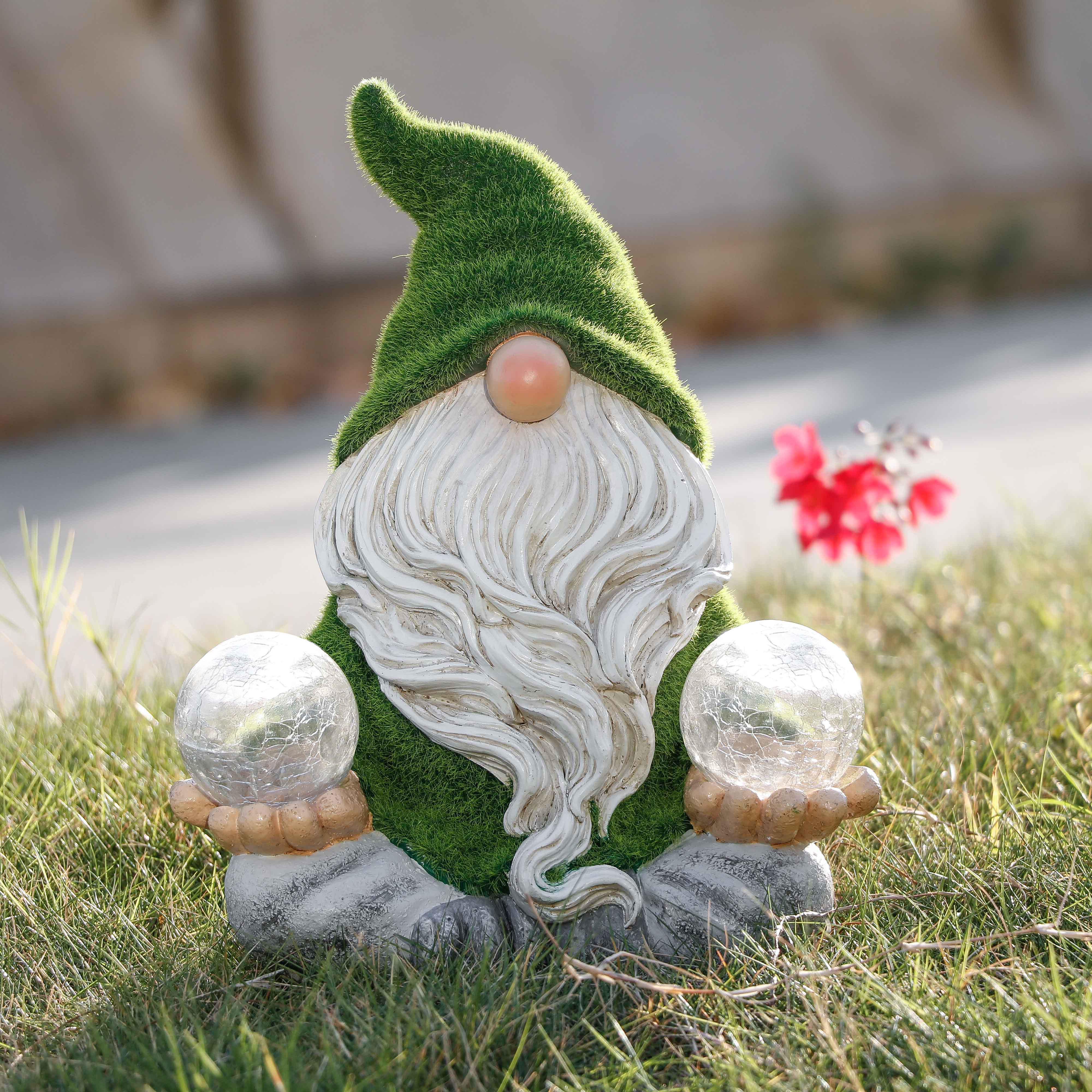 TERESA'S COLLECTIONS 9 Inch Resin Flocked Zen Yoga Garden Garden